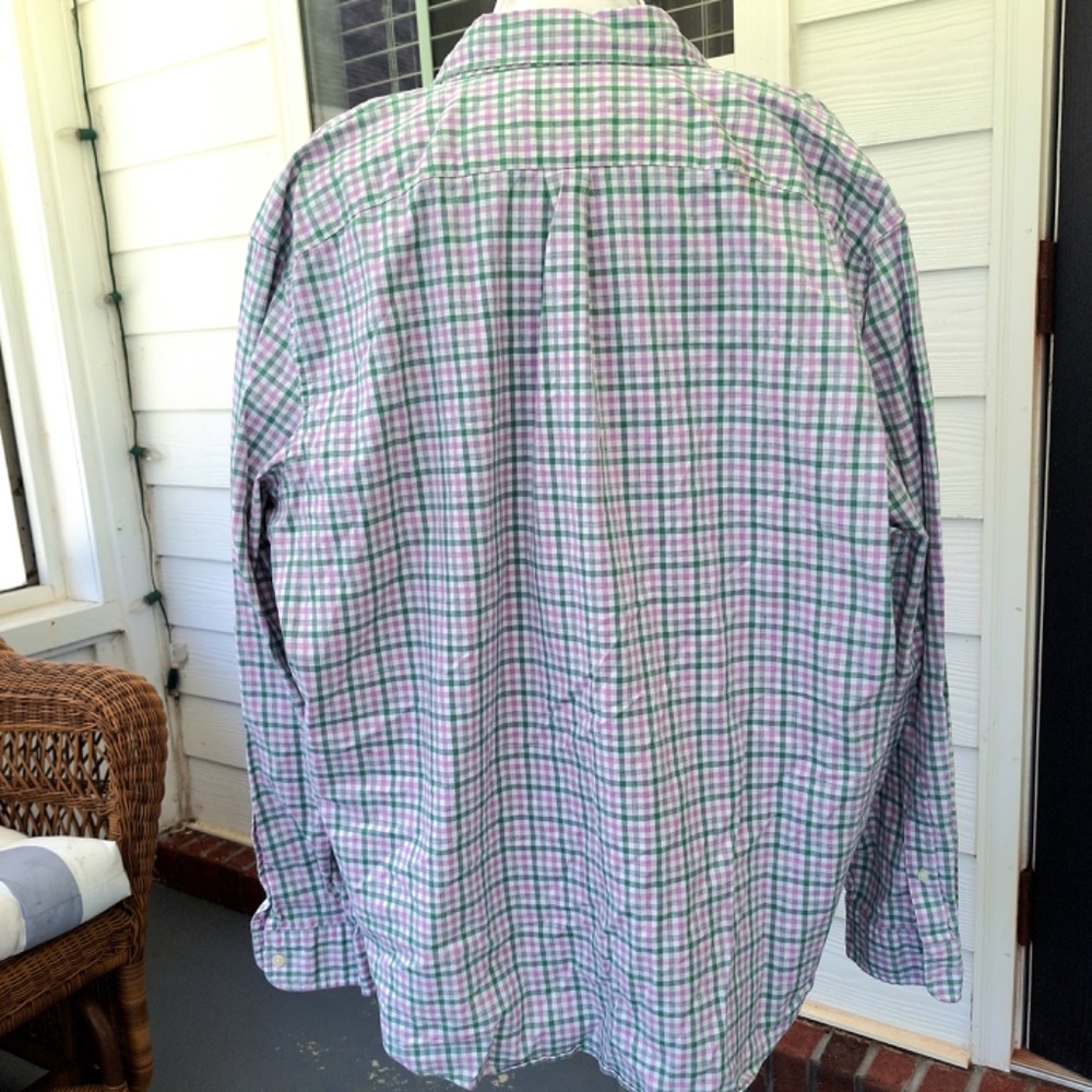 Vineyard Vines Men's Button-Down Shirt – Size XL – Green & Purple Plaid - Picture 4 of 8
